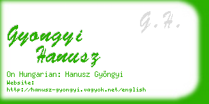 gyongyi hanusz business card